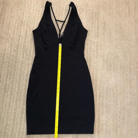 Forever21 Black BodyCon Dress w/ neck details - Picture 11 of 13